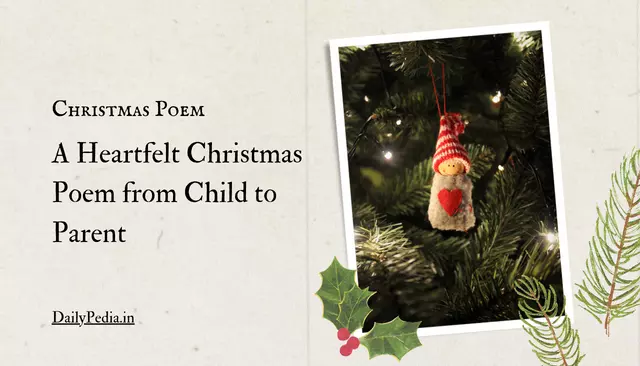A Heartfelt Christmas Poem from Child to Parent