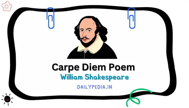 Carpe Diem Poem by William Shakespeare
