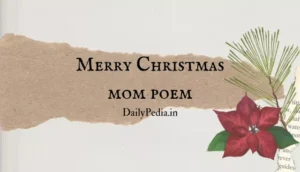 Merry Christmas mom poem