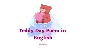 Teddy Day Poem in English