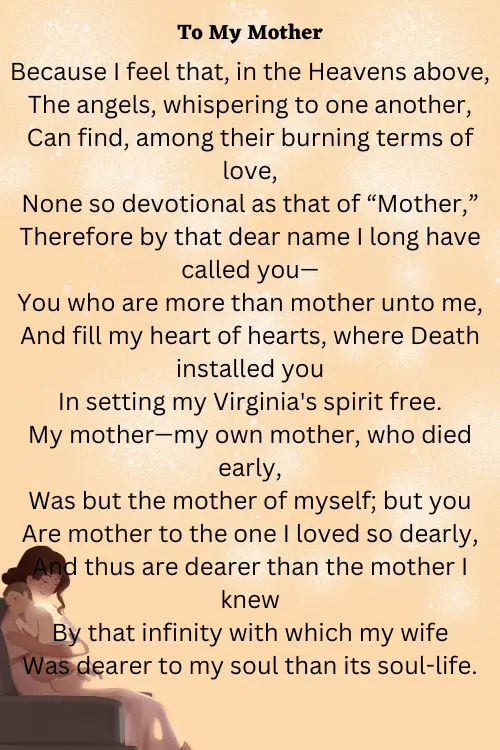 To My Mother Poem by Edgar Allan Poem